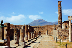 Vue sur Vesuve de Pompei