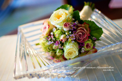 Bouquet de mariée dans le vase